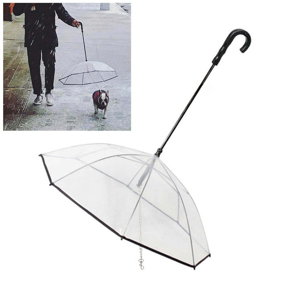 Stay Dry in Style: Transparent Pet Umbrellas for Dogs