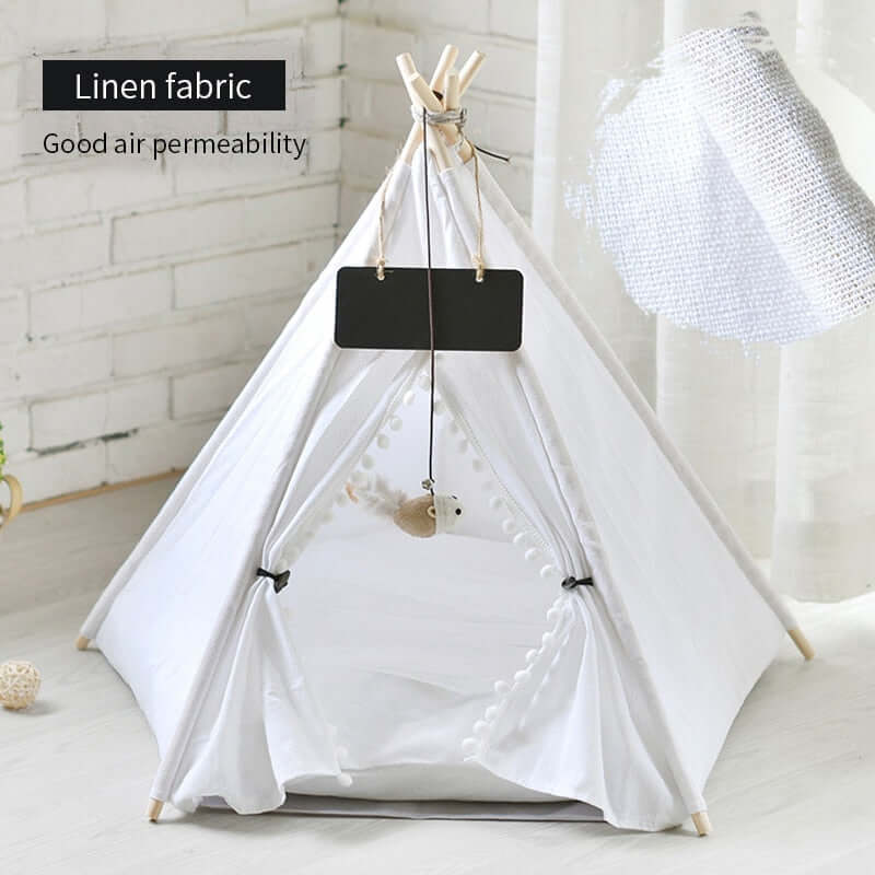 Adorable Dog Relaxing In a Stylish Teepee