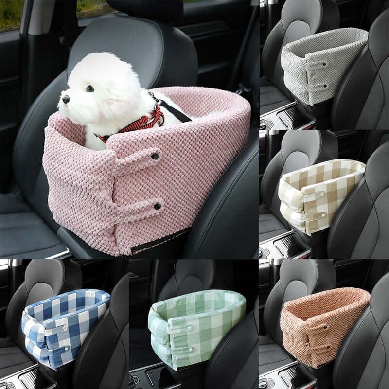 Safe and cozy portable dog car seat