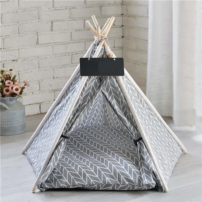 Adorable Dog Relaxing In a Stylish Teepee