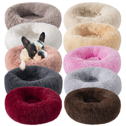 Long Plush Dog Cushion Bed Pet